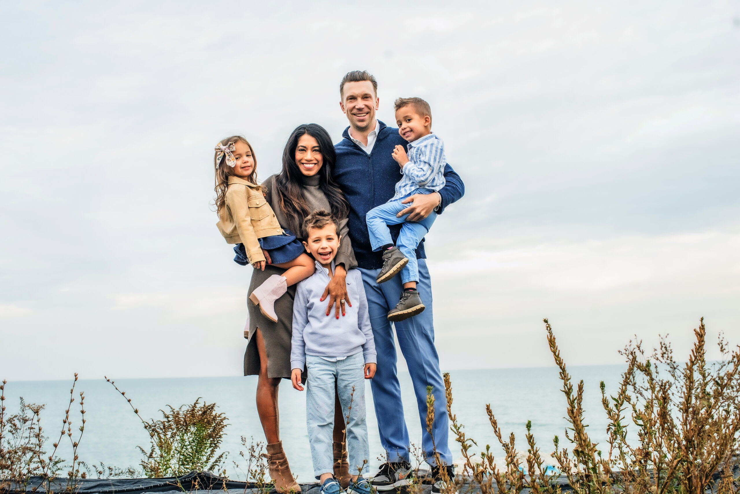 evanston beach family photo