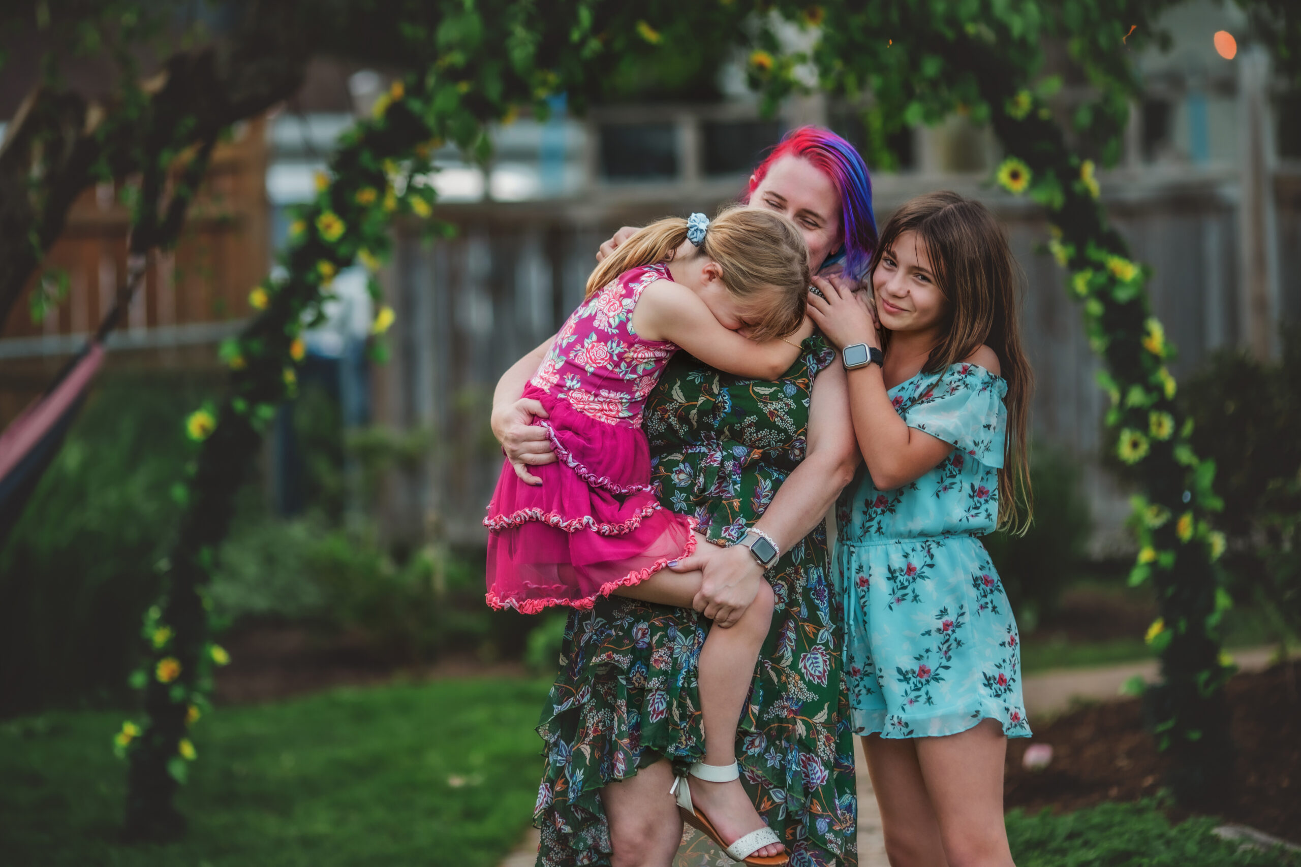 Mom and daughters in wilmette